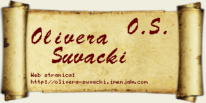 Olivera Šuvački vizit kartica